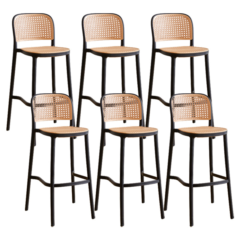 Modern Plastic Frame Counter Bar Stool Footrest Armless Stool
