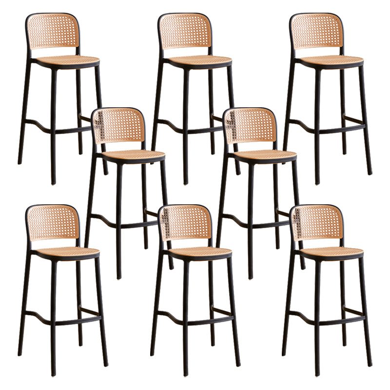 Modern Plastic Frame Counter Bar Stool Footrest Armless Stool