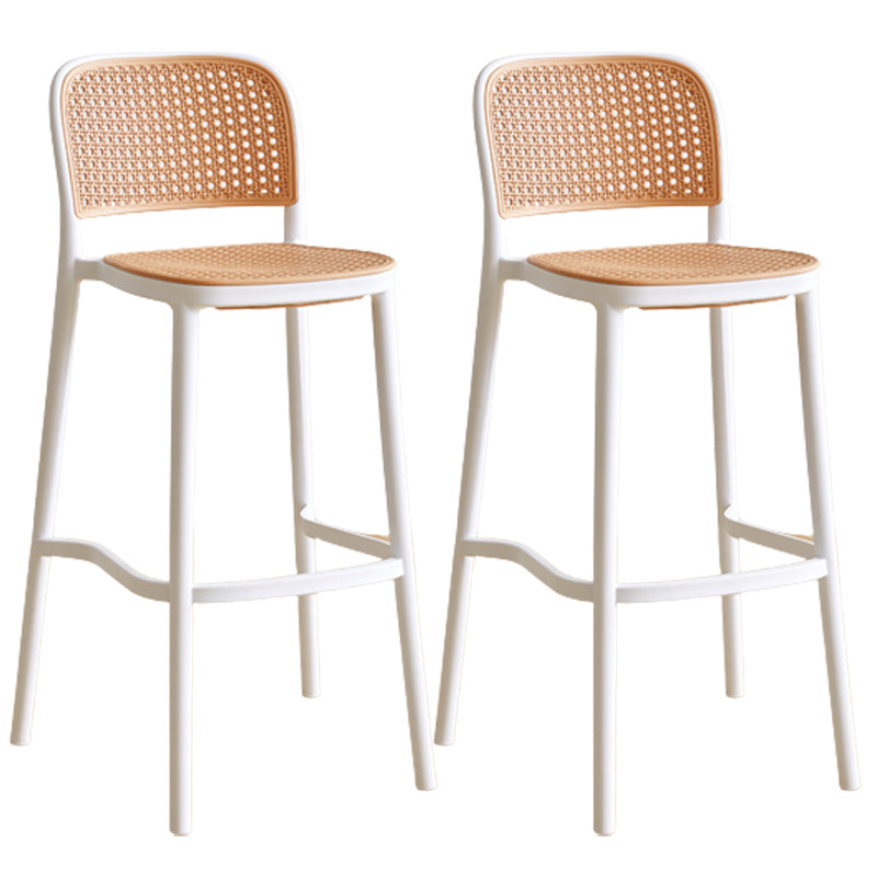 Modern Plastic Frame Counter Bar Stool Footrest Armless Stool