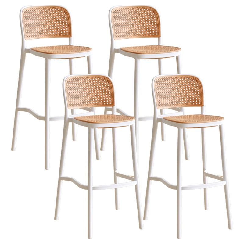Modern Plastic Frame Counter Bar Stool Footrest Armless Stool