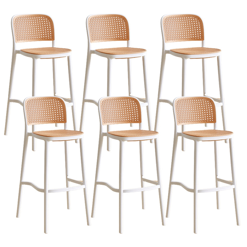 Modern Plastic Frame Counter Bar Stool Footrest Armless Stool