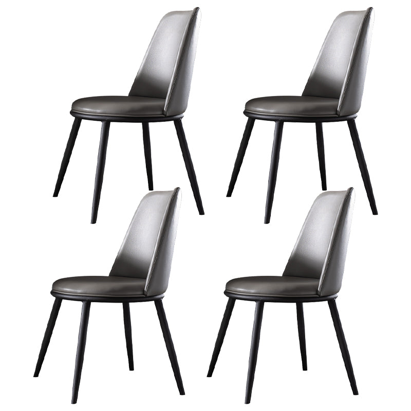 Contemporary Dining Table Set 1/4/5/7 Pcs Black Sintered Stone Top Table with Side Chairs