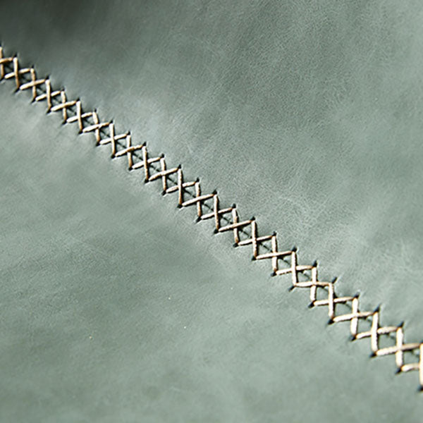 Scandinavian Bucket Backless Stool Leather Upholstered Counter Stool