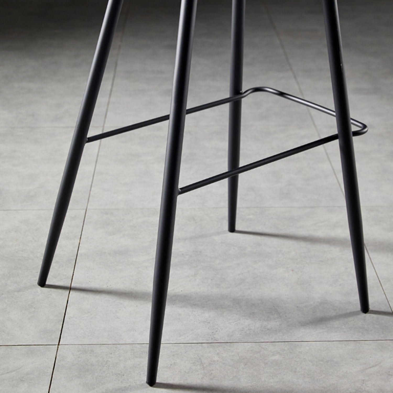 Scandinavian Bucket Backless Stool Leather Upholstered Counter Stool