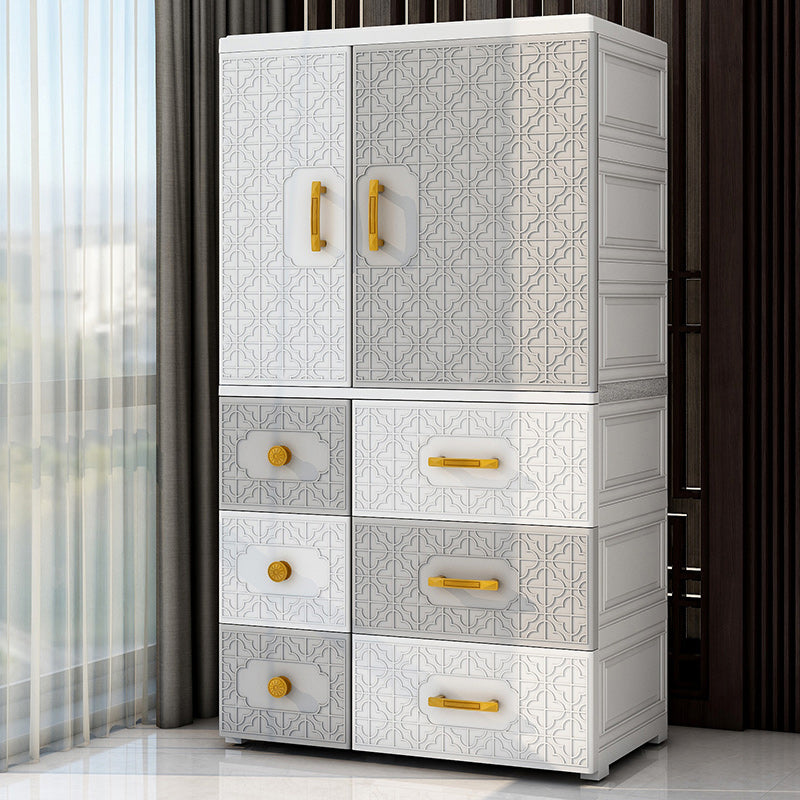 Contemporary Style Wardrobe Armoire Plastic Bedroom Wardrobe Cabinet