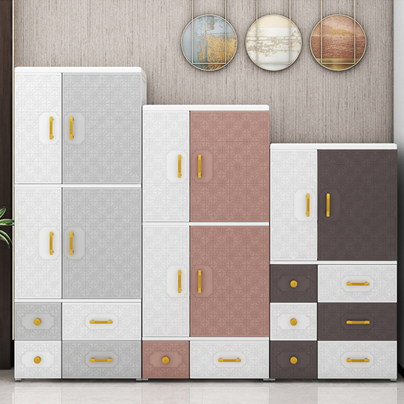Contemporary Style Wardrobe Armoire Plastic Bedroom Wardrobe Cabinet