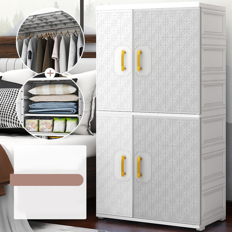 Contemporary Style Wardrobe Armoire Plastic Bedroom Wardrobe Cabinet