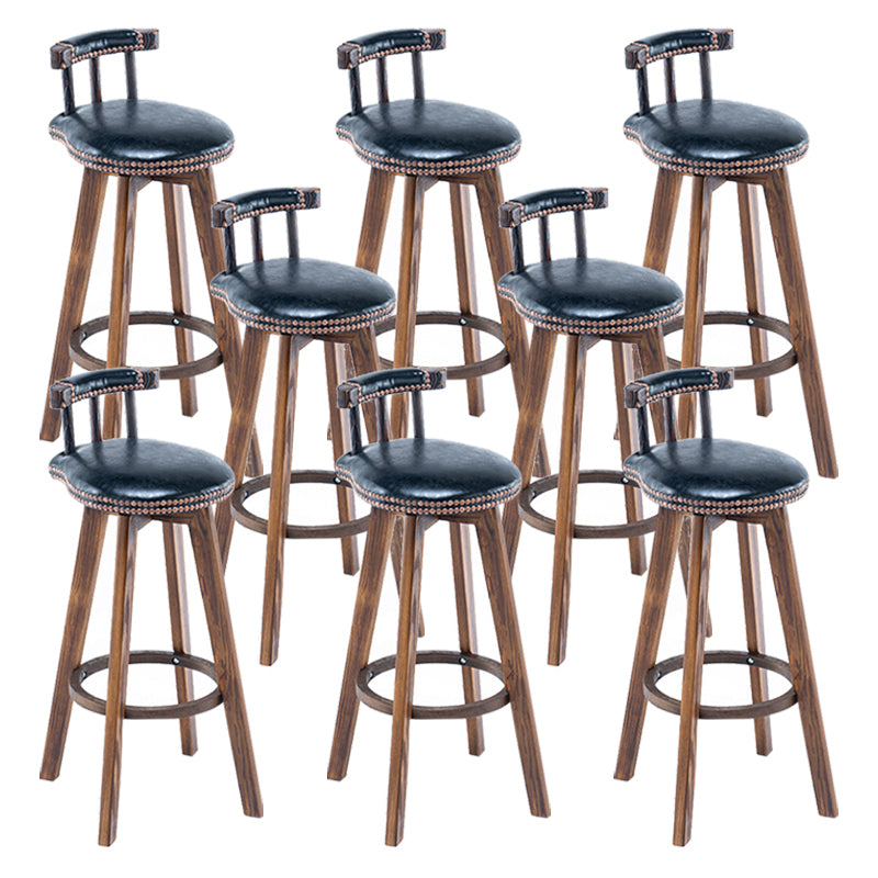 Modern Wooden Barstool Fabric Cushion in Matte Finish for Indoor