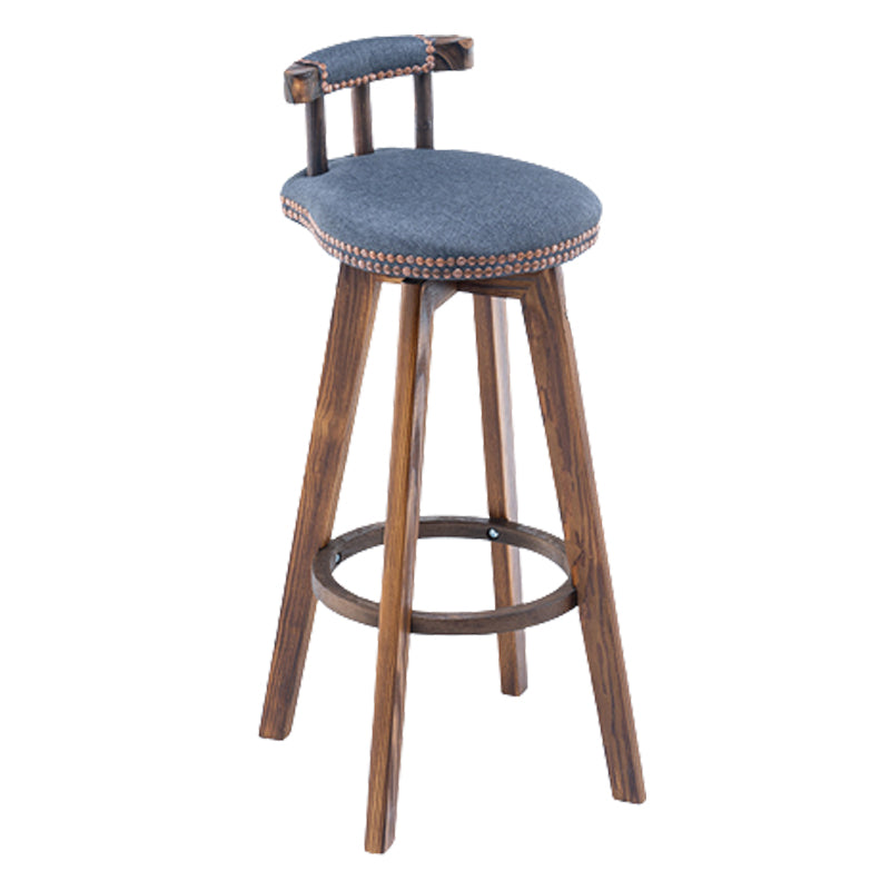 Modern Wooden Barstool Fabric Cushion in Matte Finish for Indoor