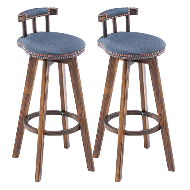 Modern Wooden Barstool Fabric Cushion in Matte Finish for Indoor