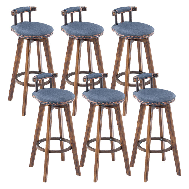 Modern Wooden Barstool Fabric Cushion in Matte Finish for Indoor