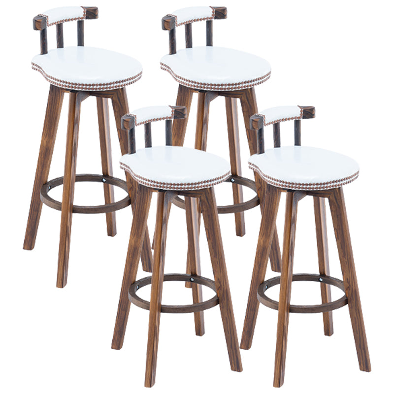 Modern Wooden Barstool Fabric Cushion in Matte Finish for Indoor