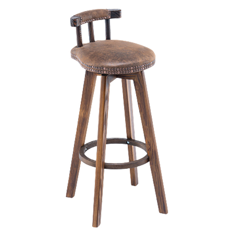 Modern Wooden Barstool Fabric Cushion in Matte Finish for Indoor