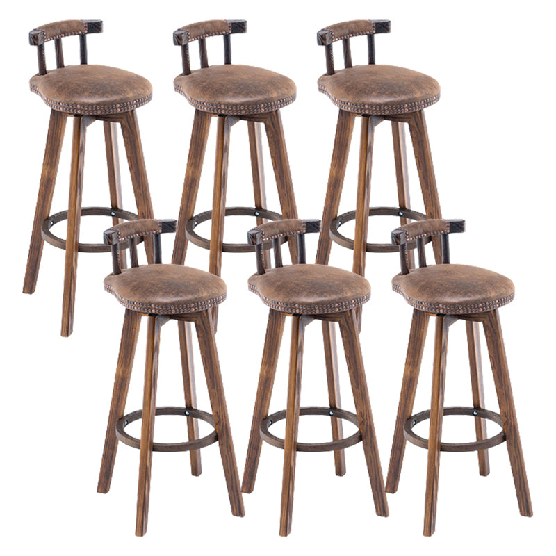 Modern Wooden Barstool Fabric Cushion in Matte Finish for Indoor