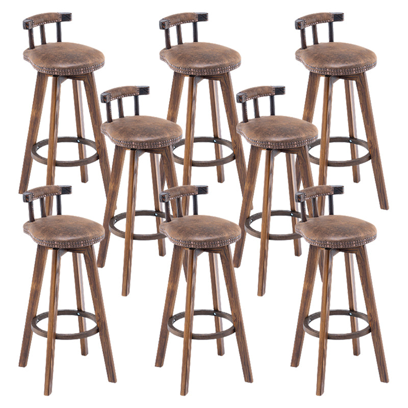 Modern Wooden Barstool Fabric Cushion in Matte Finish for Indoor