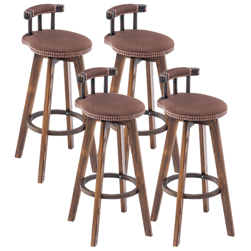 Modern Wooden Barstool Fabric Cushion in Matte Finish for Indoor