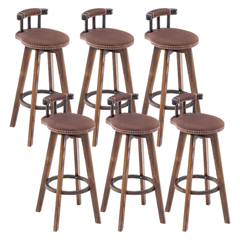 Modern Wooden Barstool Fabric Cushion in Matte Finish for Indoor