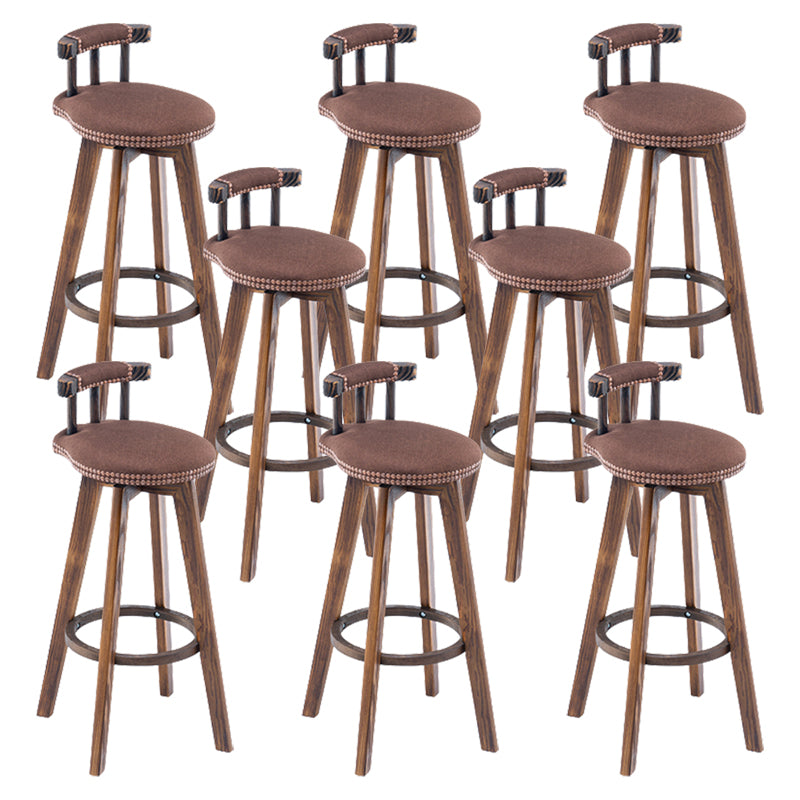 Modern Wooden Barstool Fabric Cushion in Matte Finish for Indoor