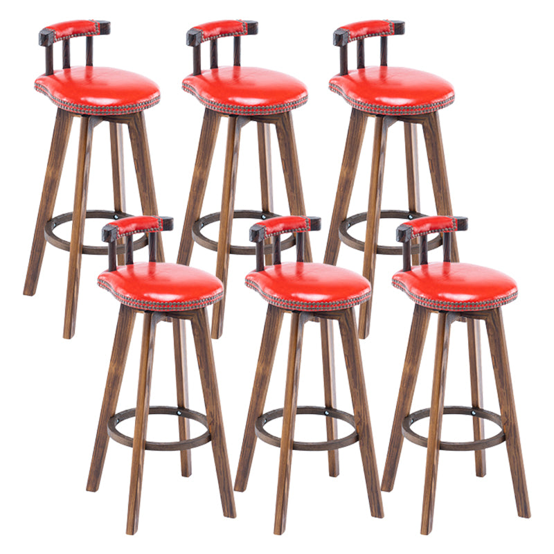 Modern Wooden Barstool Fabric Cushion in Matte Finish for Indoor
