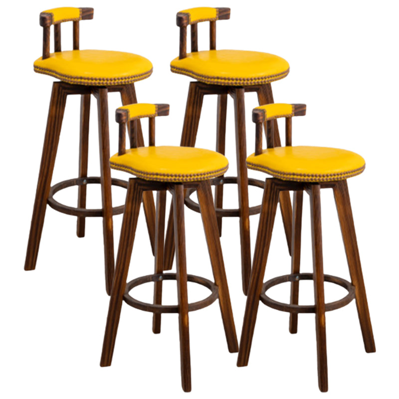 Modern Wooden Barstool Fabric Cushion in Matte Finish for Indoor