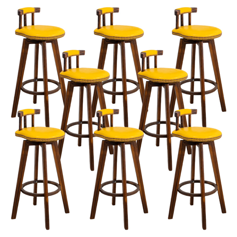 Modern Wooden Barstool Fabric Cushion in Matte Finish for Indoor