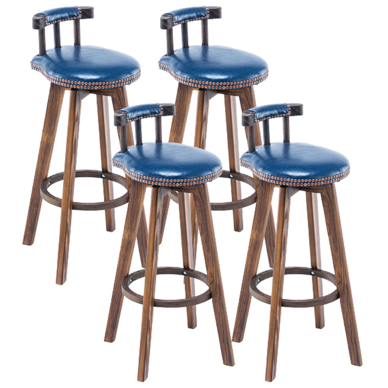 Modern Wooden Barstool Fabric Cushion in Matte Finish for Indoor