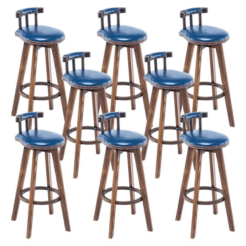 Modern Wooden Barstool Fabric Cushion in Matte Finish for Indoor
