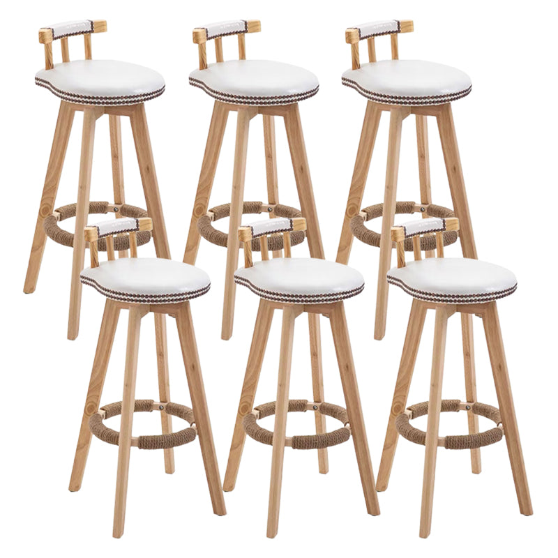 Modern Wooden Barstool Fabric Cushion in Matte Finish for Indoor