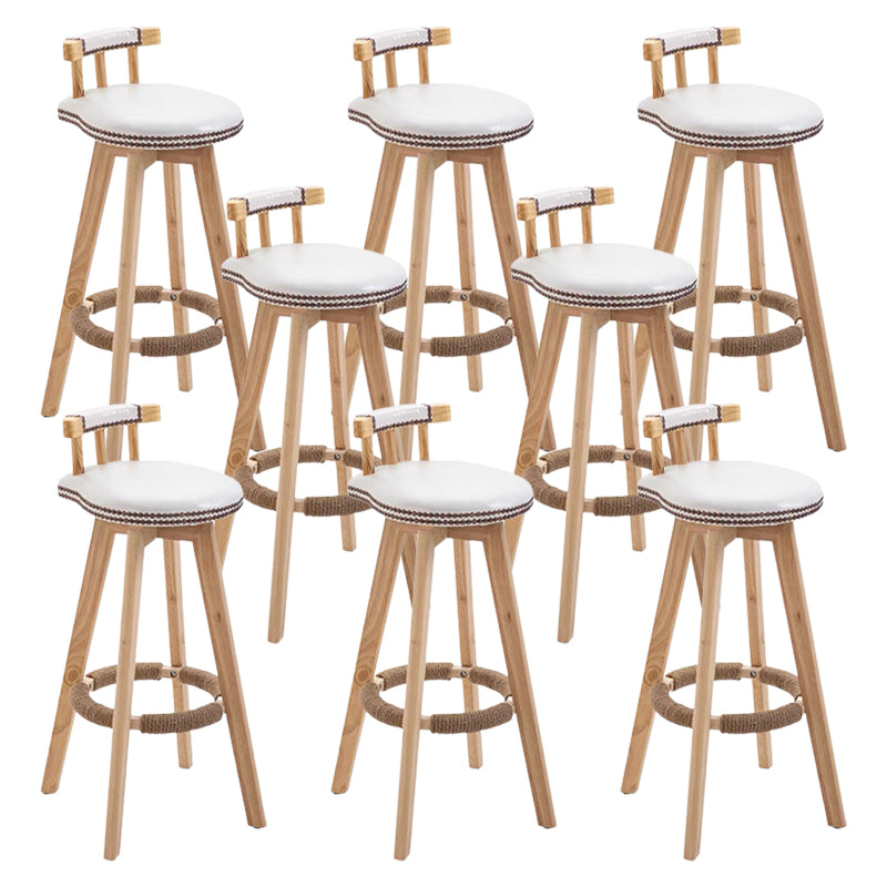 Modern Wooden Barstool Fabric Cushion in Matte Finish for Indoor