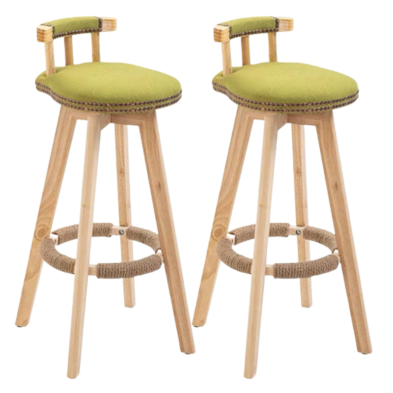 Modern Wooden Barstool Fabric Cushion in Matte Finish for Indoor