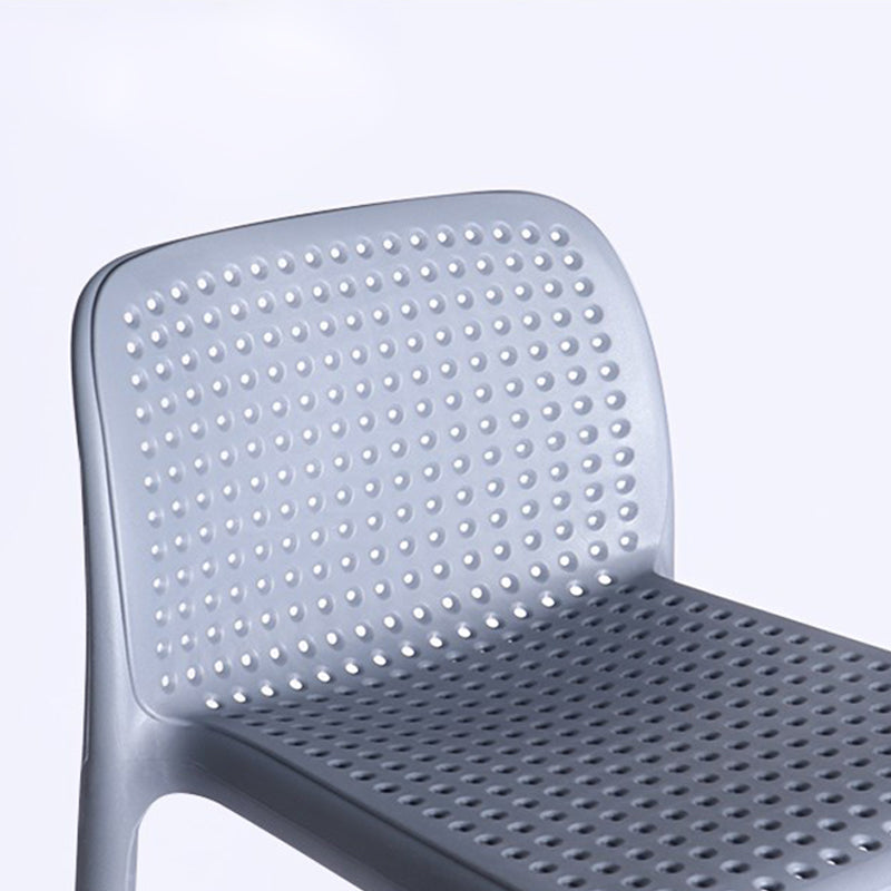 Modern Plastic Counter Stool Low Back Square Stool for Living Room