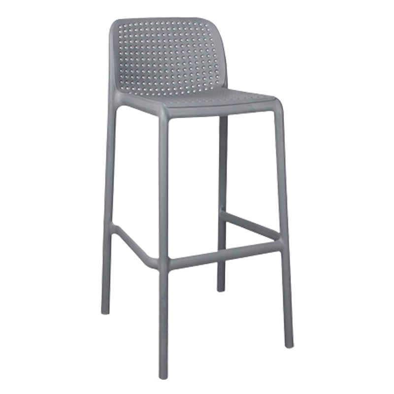 Modern Plastic Counter Stool Low Back Square Stool for Living Room
