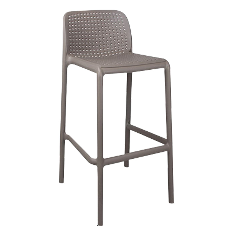Modern Plastic Counter Stool Low Back Square Stool for Living Room