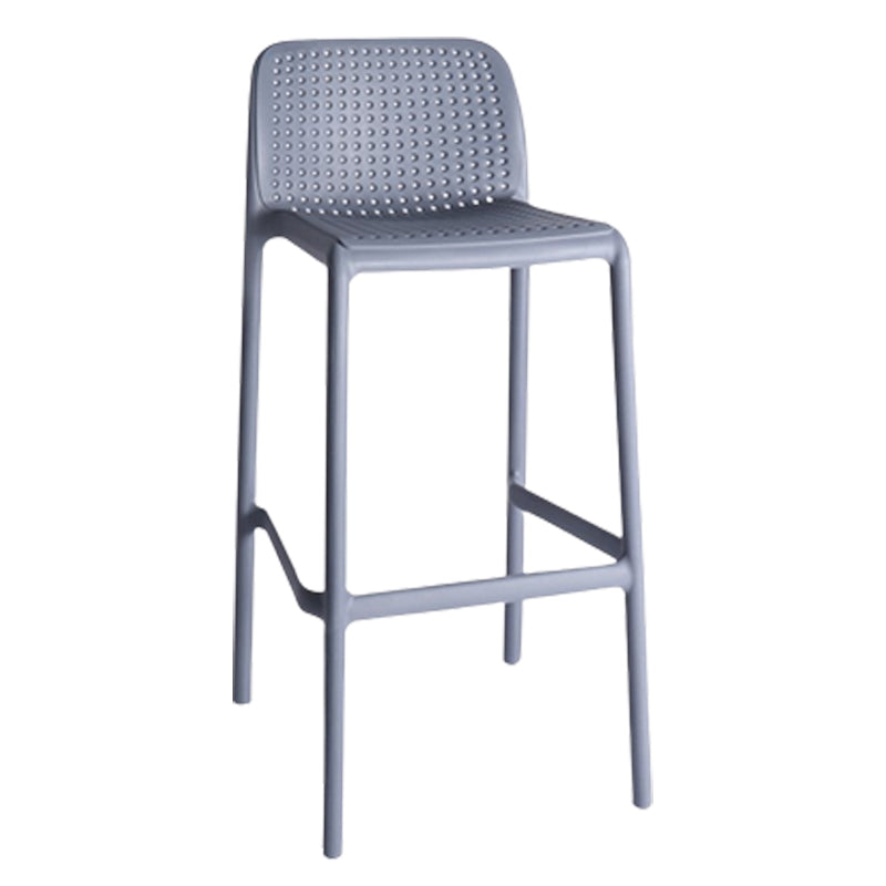 Modern Plastic Counter Stool Low Back Square Stool for Living Room