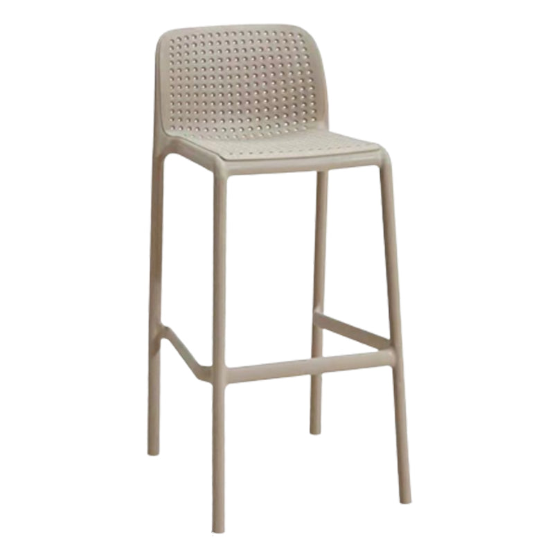 Modern Plastic Counter Stool Low Back Square Stool for Living Room