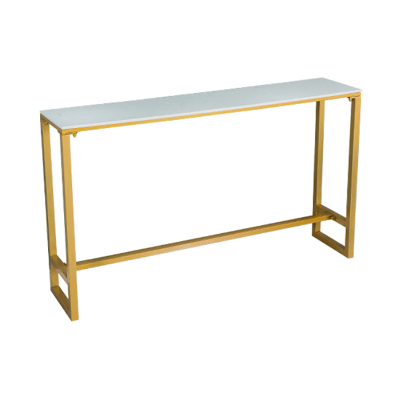 Indoor White Stone Table and Stool Set 1/2/4 Pieces Rectangle Glam Pub Table Set