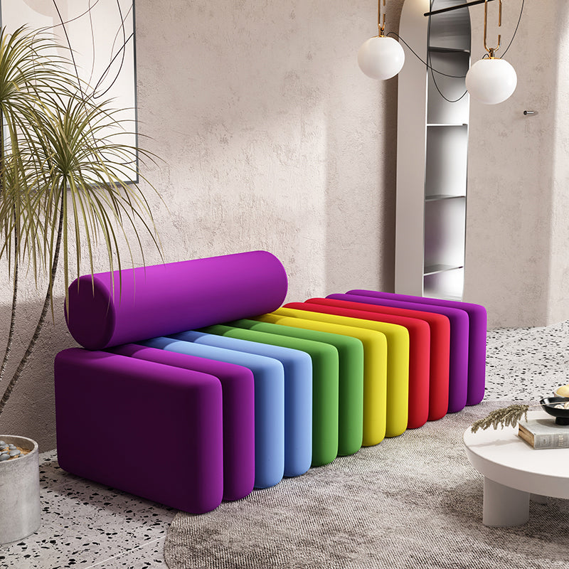 Velvet Contemporary Standard Sofa Armless Sofa for Living Room, Apartment