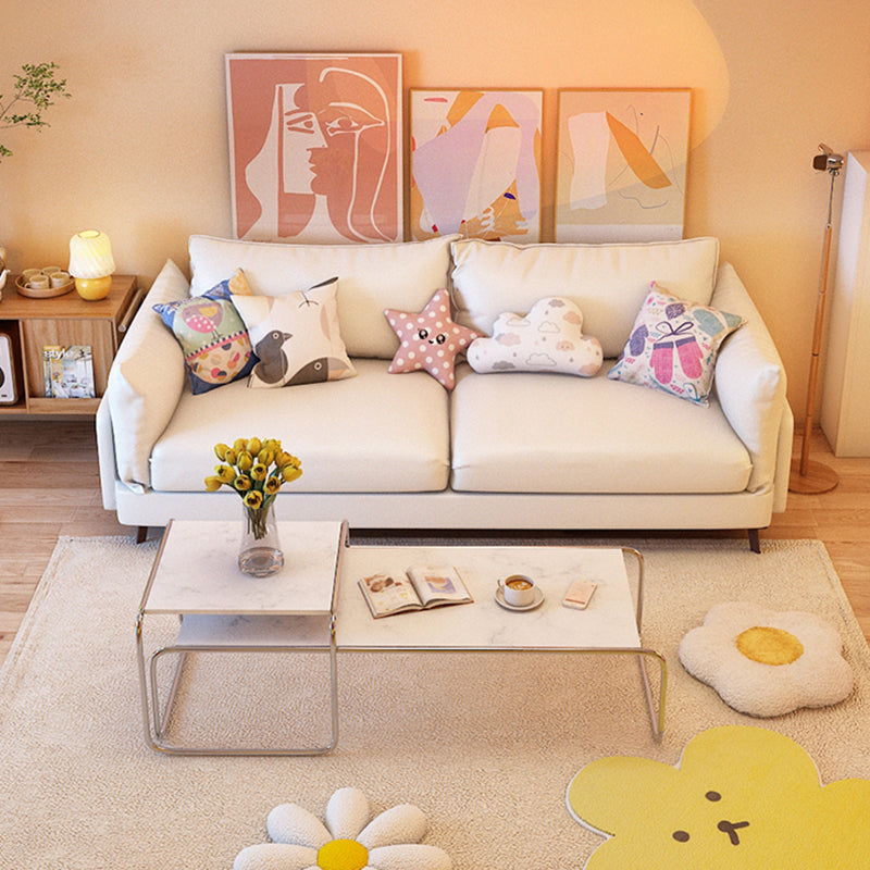 Contemporary Cushions Standard Square Arm Living Room Settee