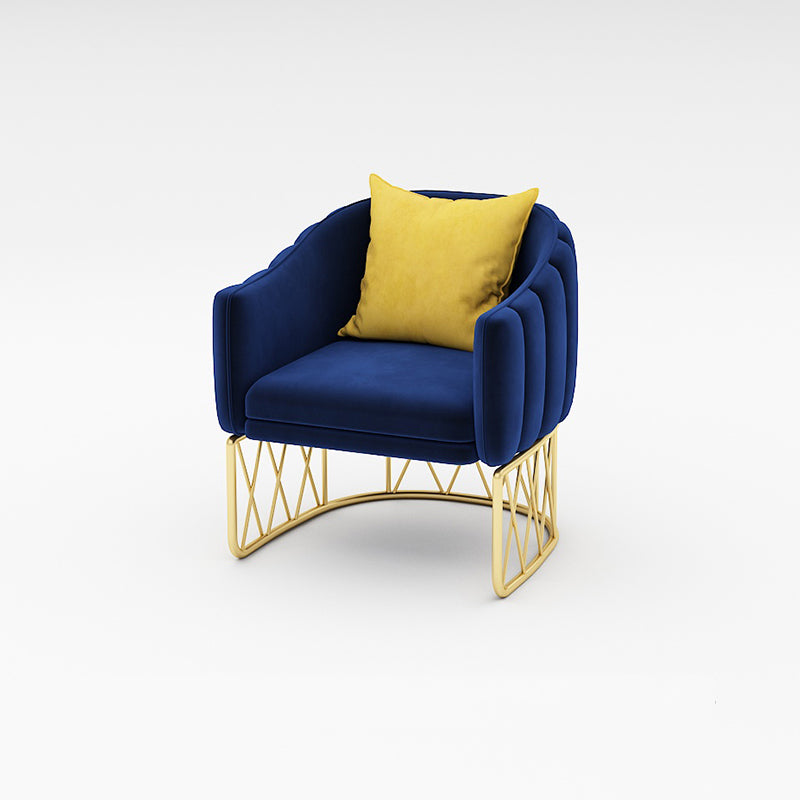 Velvet Contemporary Standard Sofa Sloped Arm Sofa for Living Room, Apartment