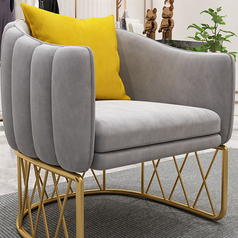 Velvet Contemporary Standard Sofa Sloped Arm Sofa for Living Room, Apartment