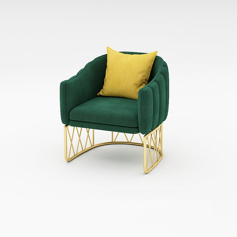 Velvet Contemporary Standard Sofa Sloped Arm Sofa for Living Room, Apartment