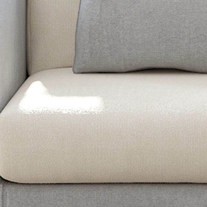 Modern Cushions Standard Square Arm Living Room Linen Stationary Sofa