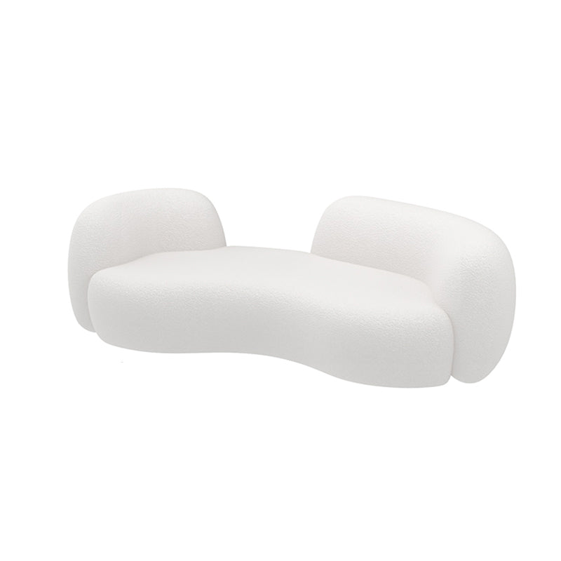 Modern Style Sofa with Curved Back and Padded Sponge Seat Sofa