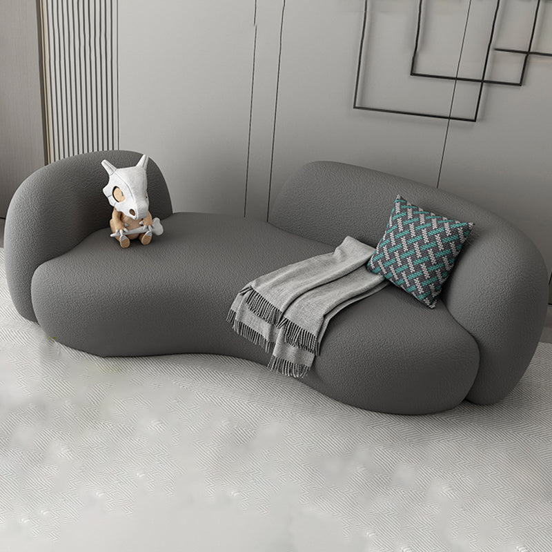 Modern Style Sofa with Curved Back and Padded Sponge Seat Sofa