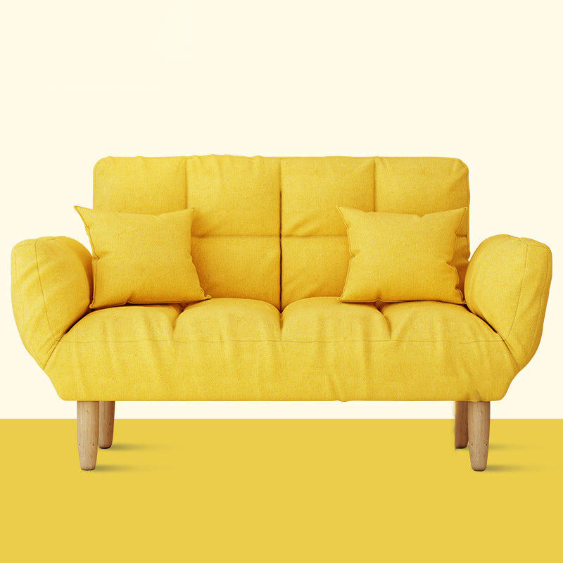 Contemporary Living Room Biscuit Back Convertible Square Arm Sofa