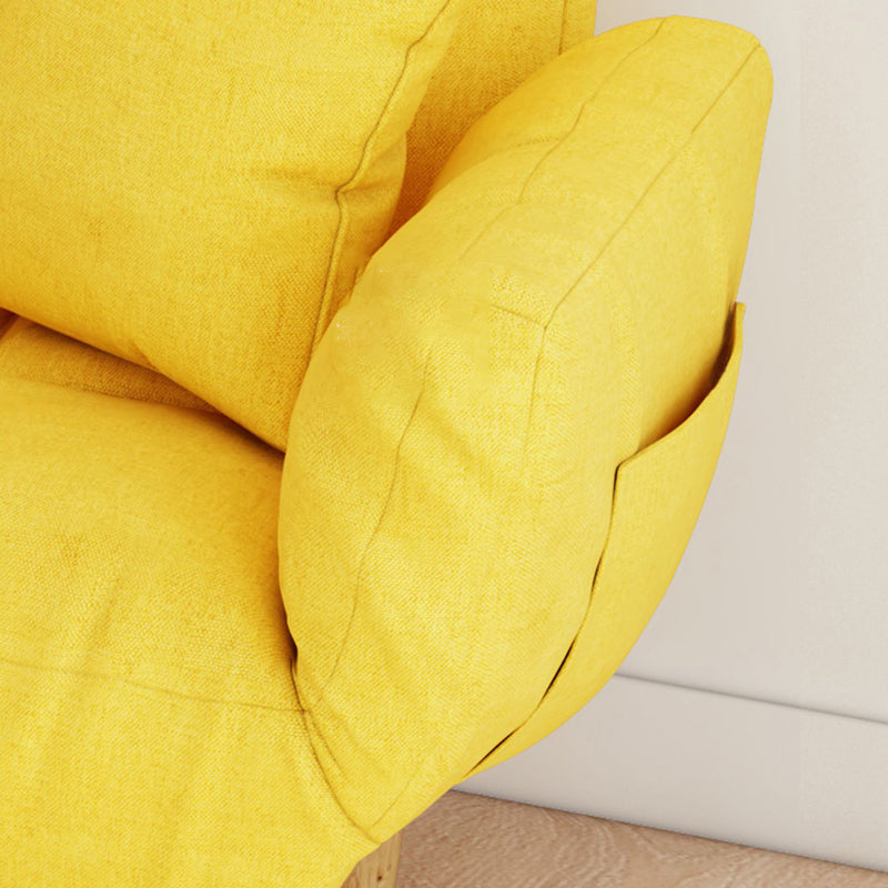 Contemporary Living Room Biscuit Back Convertible Square Arm Sofa