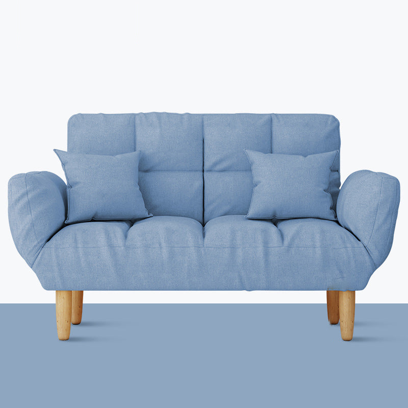 Contemporary Living Room Biscuit Back Convertible Square Arm Sofa