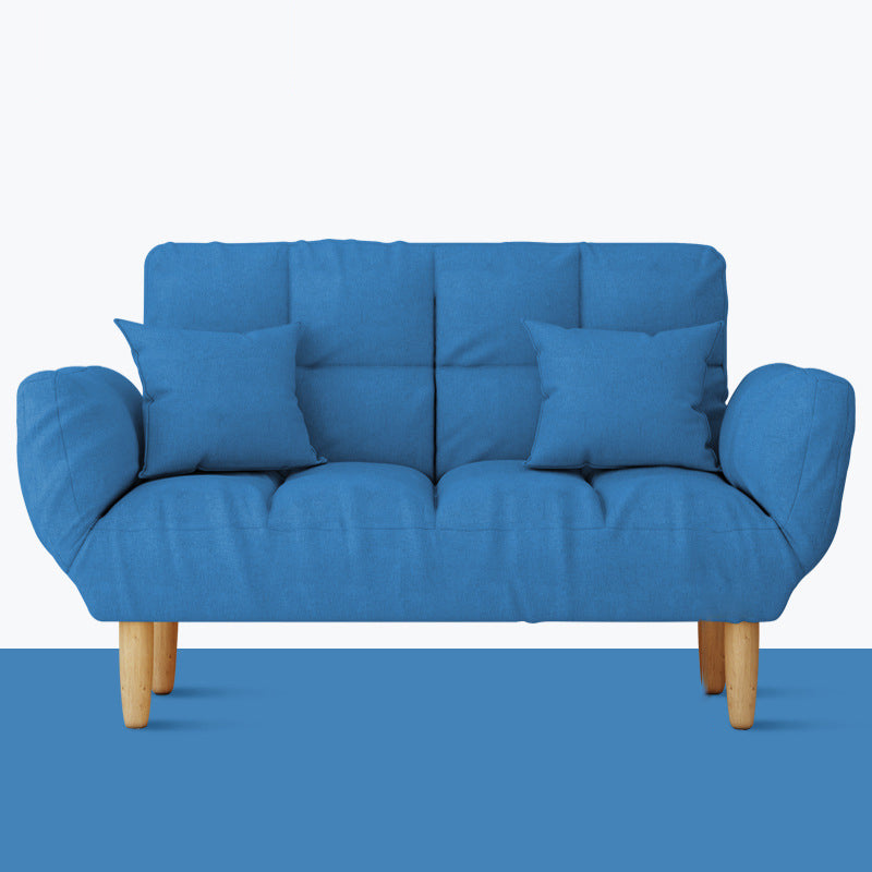 Contemporary Living Room Biscuit Back Convertible Square Arm Sofa