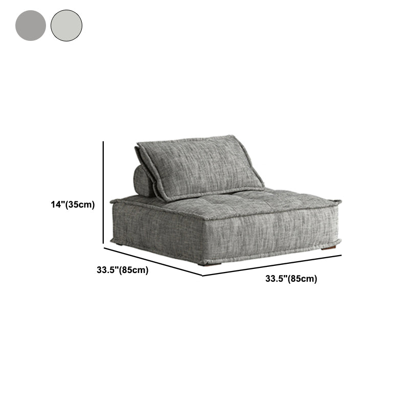 Contemporary Pillows Standard Armless Linen Stationary Seating