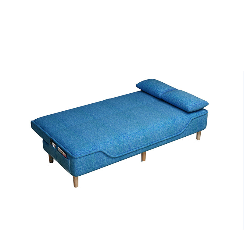 Contemporary Living Room Tight Back Sleeper Armless Linen Seating